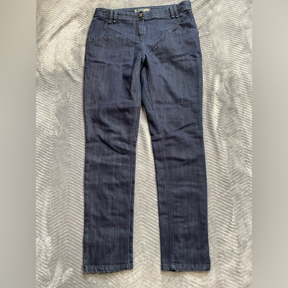 Leifsdottir Anthropologie Dark Wash Ankle Zip Jeans‎ 29
